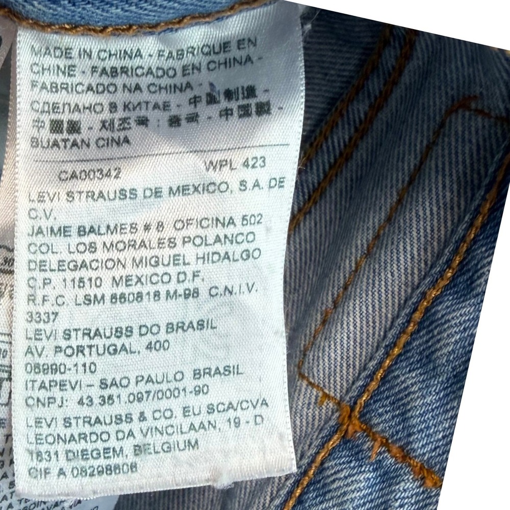 Levi's 501 CT Jeans Womens 24 Light Blue Distressed Frayed Hem - Picture 8 of 12